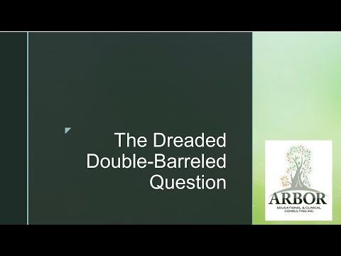 The Dreaded Double-Barreled Question on Surveys