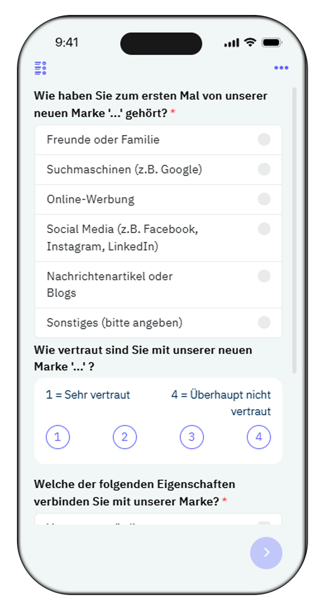 Umfragevorlage Markenbekanntheit