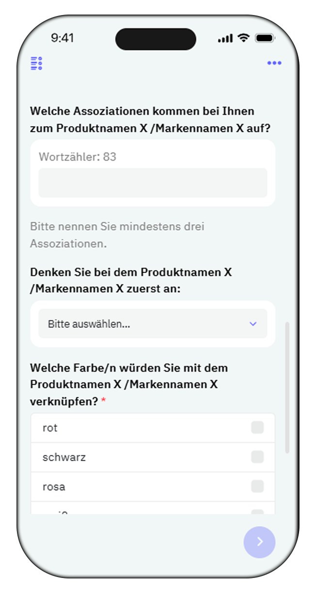 Umfragevorlage Test Ihres Logos